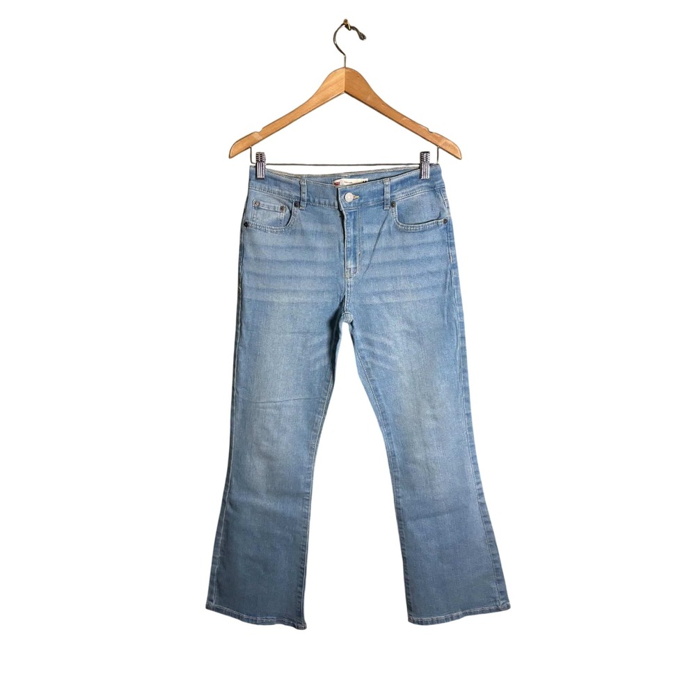 Levis 726 Flare Jeans Womens 14 Light Wash Blue High Rise Denim Pants